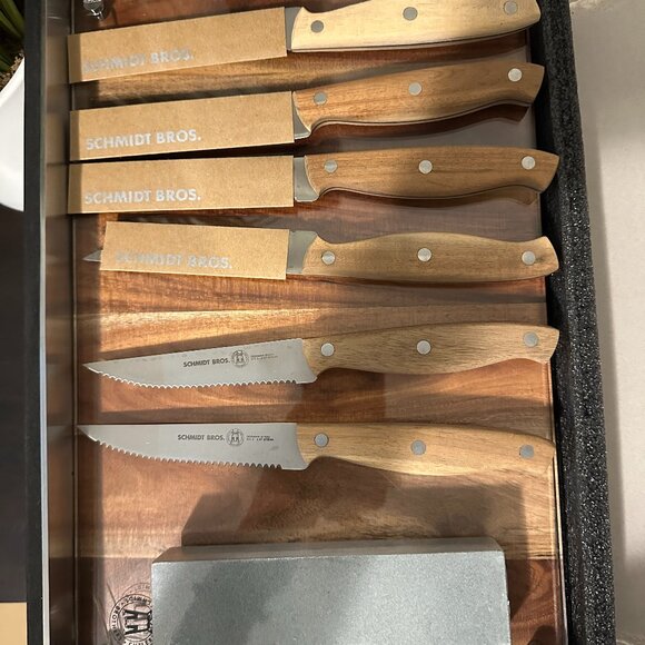 Schmidt Bros Acacian No. 3 Complete 15-Piece Knife Set w/ Magnetic Block & Box - Picture 4 of 13